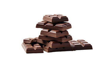 Isolated Stack of Chocolate Bars