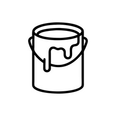 Paint can with dripping paint