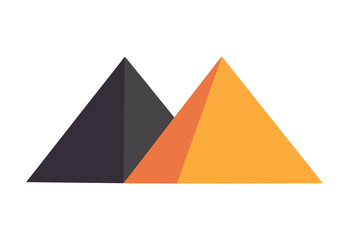 Egyptian Pyramid Modern Design Vector illustration on white background