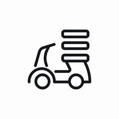 scooter route icon sign vector