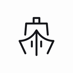 ship line icon sign vector