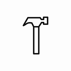 tool hammer icon sign vector