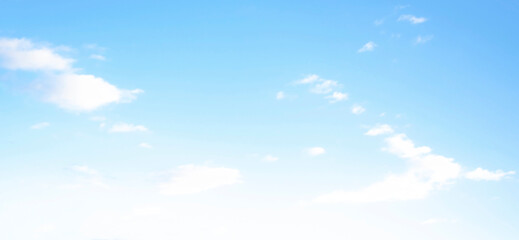 Blue sky pastel with white cloud. Cumulus clouds. Cloudscape blur background. Beautiful sky in the morning. Freedom of life, New life beginning and Positive thought and energy concepts.