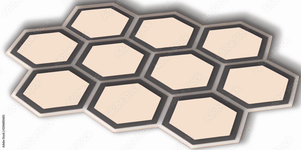 Poster abstract modern geometric line effect bright colorful gradient hexagon style futuristic concept tech