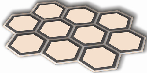 Abstract modern geometric line effect bright colorful gradient hexagon style futuristic concept technology shape design. Concept for banner, card, flyer, cover, or brochure. Vector illustration.