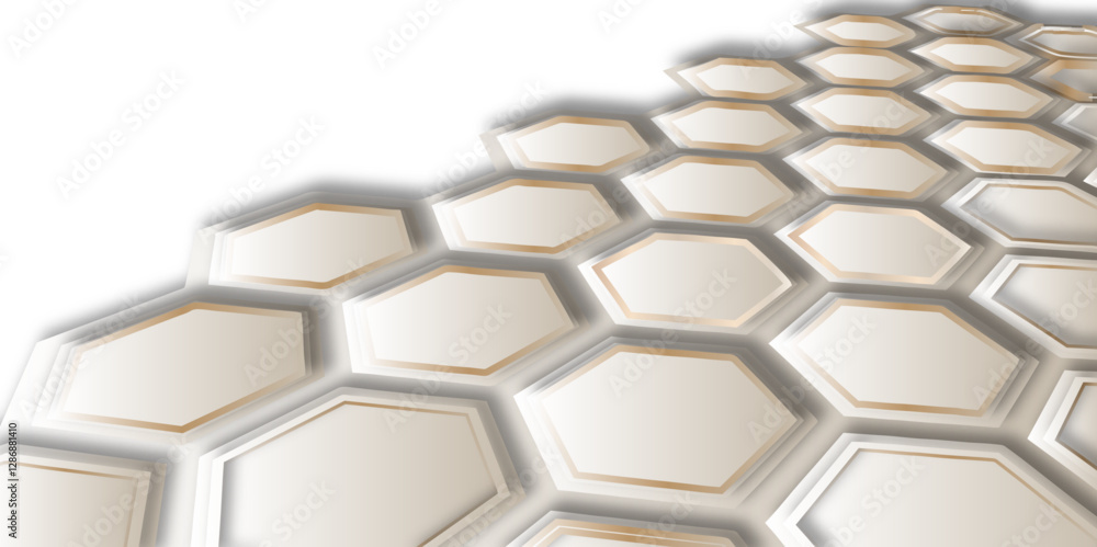 Poster abstract modern geometric line effect bright colorful gradient hexagon style futuristic concept tech