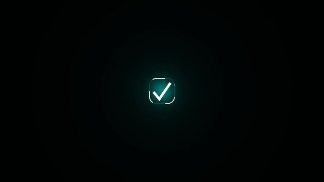 tick mark icon animation.4k motion graphic Stock video.