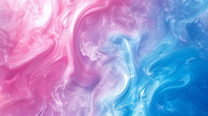 Obraz premium A mesmerizing blend of soft pink, blue, and peach hues in a liquid-like texture