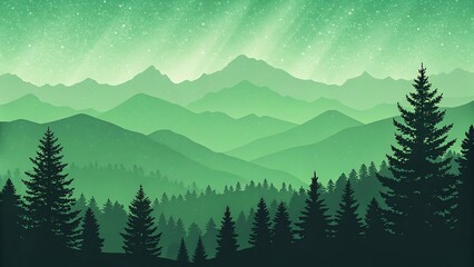 Fototapeta premium An abstract background with a gentle green gradient and subtle grainy noise texture, adding depth and a natural look, perfect for contemporary banners, posters, and digital art designs