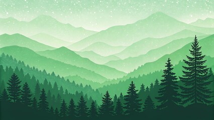 Fototapeta premium An abstract background with a gentle green gradient and subtle grainy noise texture, adding depth and a natural look, perfect for contemporary banners, posters, and digital art designs