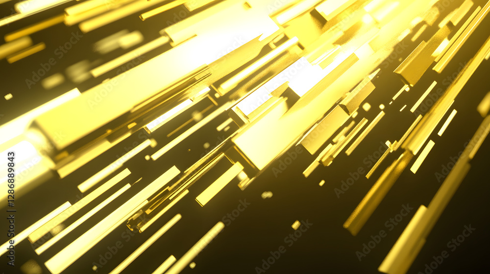 Poster gold abstract background featuring intricate lines and curves in a modern artistic design