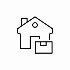 house box package delivery icon sign vector