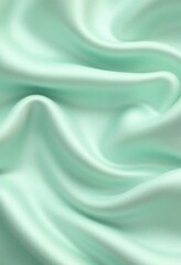 Obraz premium High-resolution close-up of mint silk texture with realistic patterns and soft lighting