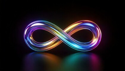 サイバーパンクな無限大の立体文字