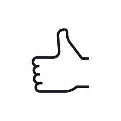 thumbs up icon sign vector