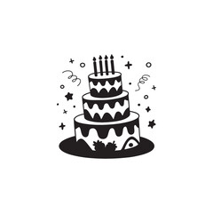 Vector-illustration-of-birthday-cake- icon.
