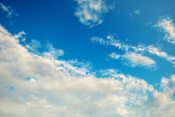 Obraz premium Cloudy sky background. Dramatic sky in daylight. Diagonal clouds