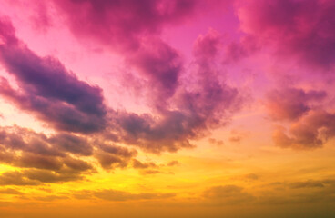 Colorful cloudy sky at sunset. Sky abstract nature background