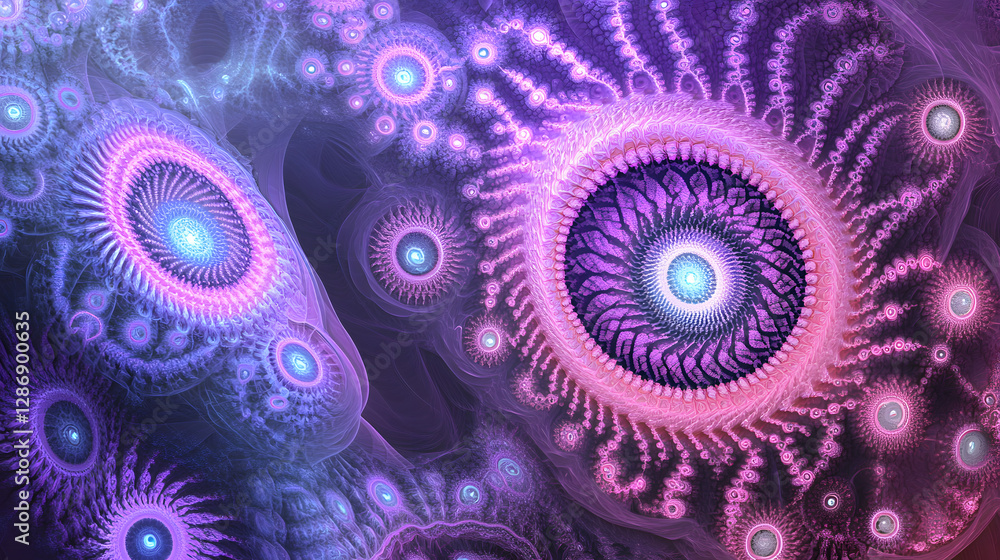 Aufkleber artistic abstraction of colorful flowers in a dynamic composition for decorative and creative use