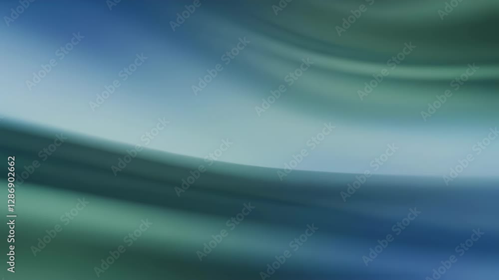 Poster flowing abstract background with blue and green gradients. smooth wavy patterns. modern digital art 