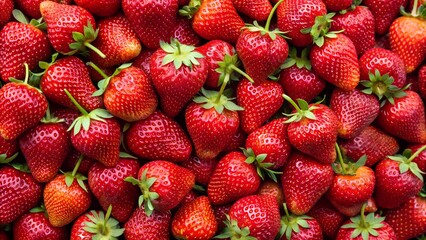 strawberries in a market
