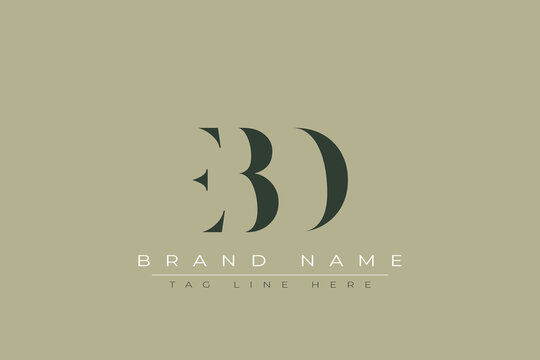 EBD abstract letter logo design. This logo is designed by three abstract letters.