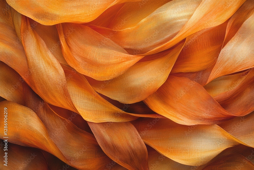 Poster abstract image of flowing, amber-toned leaves, creating a soft, textured pattern.