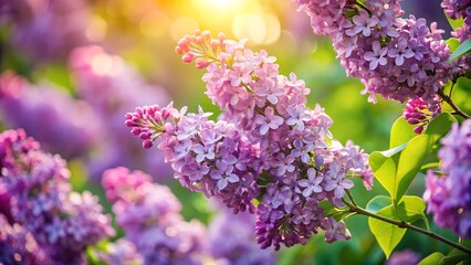 Obraz premium lilac flowers in the garden
