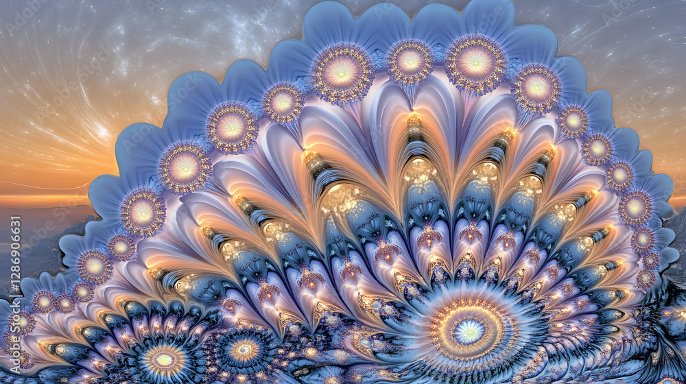 Aufkleber artistic abstract composition featuring shapes and colors in a dynamic arrangement