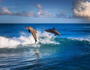 dolphin jumping in the ocean © Shaheryar