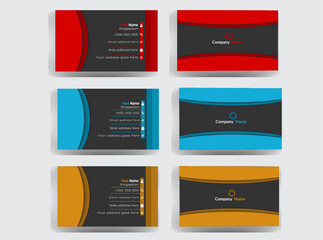 
Modern business Card . Corporate double-sided creative business card template . Business card for business and personal use . Vector illustration design. Horizontal layout, Print ready .

