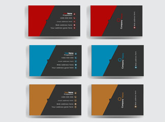 
Modern business Card . Corporate double-sided creative business card template . Business card for business and personal use . Vector illustration design. Horizontal layout, Print ready .
