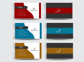 
Modern business Card . Corporate double-sided creative business card template . Business card for business and personal use . Vector illustration design. Horizontal layout, Print ready .
