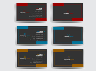 
Modern business Card . Corporate double-sided creative business card template . Business card for business and personal use . Vector illustration design. Horizontal layout, Print ready .
