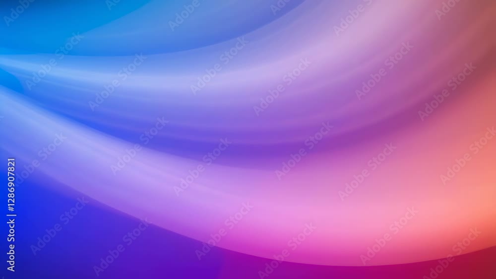 Aufkleber smooth gradient abstract background. flowing curves of blue, purple, and pink hues. dynamic color tr