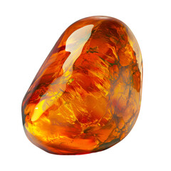 Polished Amber Gemstone Stunning Orange Hues Natural Beauty