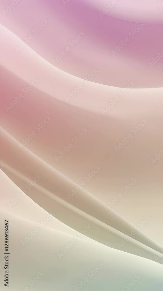 Poster soft pink abstract background with flowing curves. gentle gradient from pink to beige. smooth textur