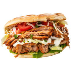 Isolated Kebab Sandwich