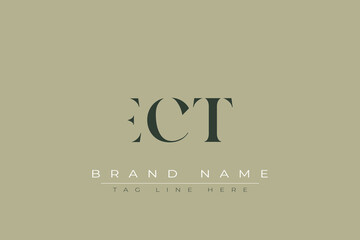 ECT abstract letter logo design. This logo is designed by three abstract letters.