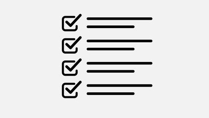 Checklist line icon. document marking, tick mark icon illustration background.