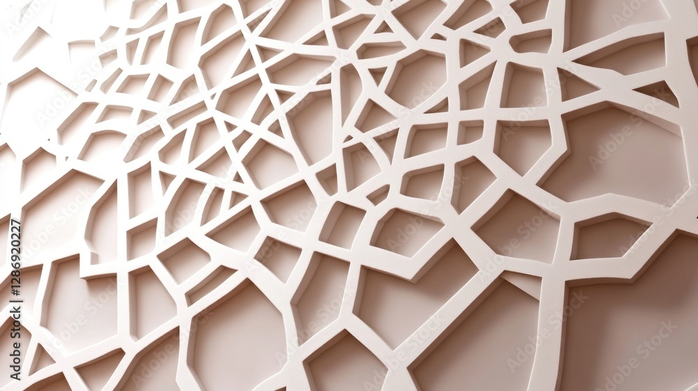 Aufkleber intricate geometric pattern design with abstract lines and shadow detail