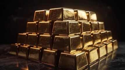 3d profit graph depicting growth in gold bar investments within global financial markets