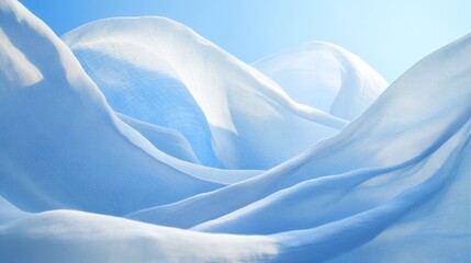 Obraz premium Crisp sky blue linen fabric texture