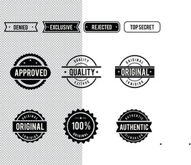 set of premium quality labels