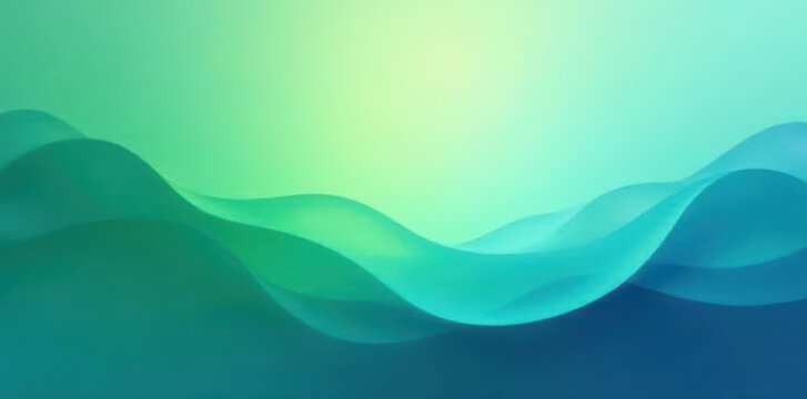 Intertwined blue and green gradients, ethereal feel , cool, illustration, modern