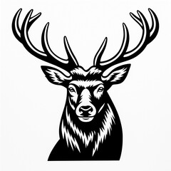 Naklejka premium deer head silhouette