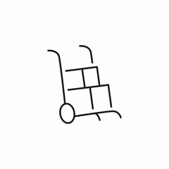 box trolley icon sign vector