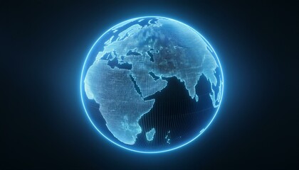 홀로그램 스타일의 지구