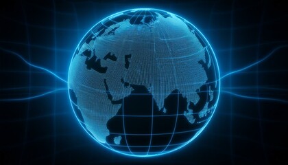 홀로그램 스타일의 지구