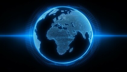 홀로그램 스타일의 지구